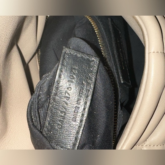 Saint Laurent Small Loulou Puffer Bag Beige Lambskin Leather Gold + Dust Bag - Picture 11 of 11